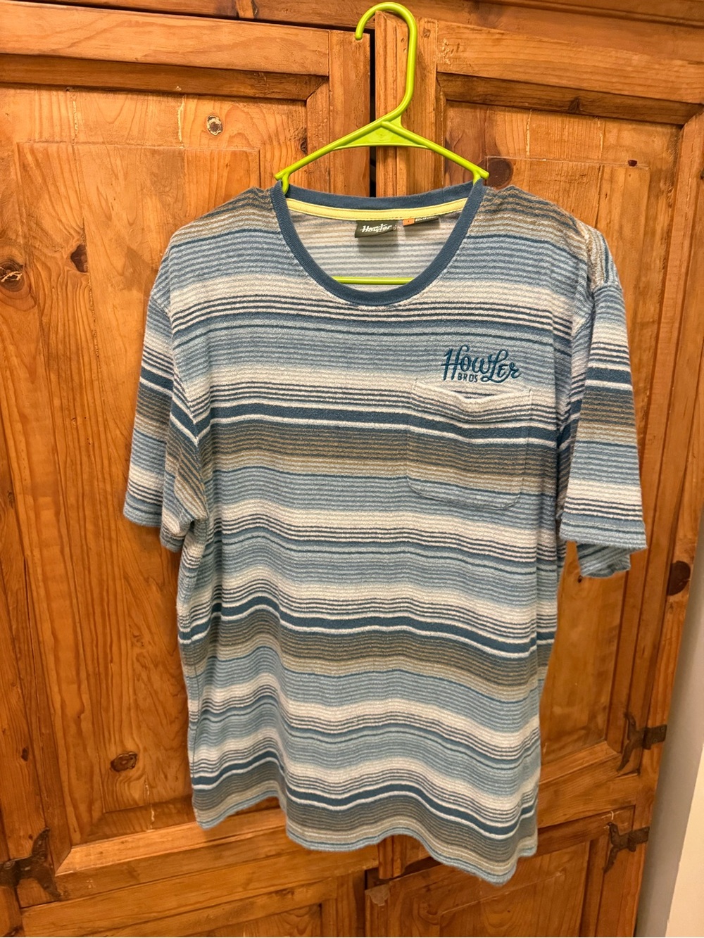 Howler Brothers Blue & White Striped Short Sleeve Tee